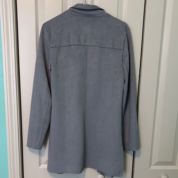 Premise Women's Slate Blue suede like Jacket - Picture 6 of 7